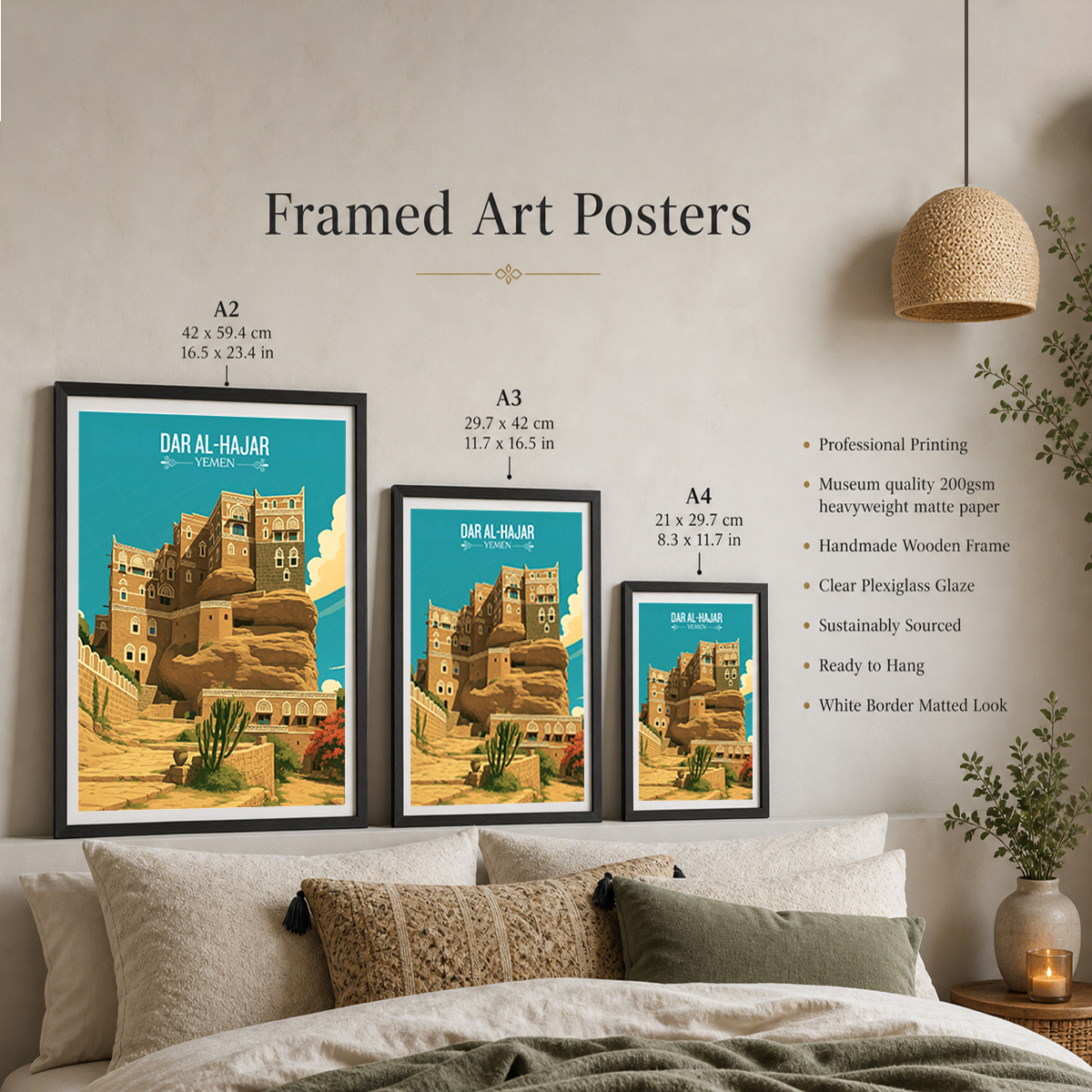 Dar Al-Hajar Palace - Yemen Architecture - Travel Wall Art Print - Art Print - Travel Art Poster