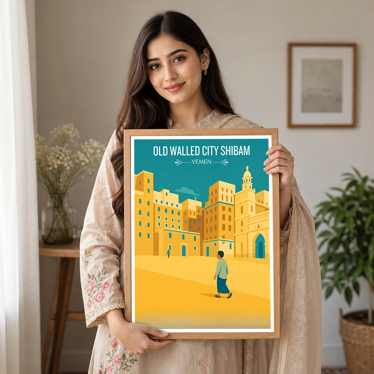 Old Walled City - Shibam - Yemen - Travel Wall Art Print - Art Print - Travel Art Poster
