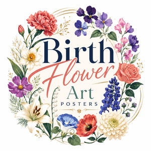 Birth Flowers Art Posters