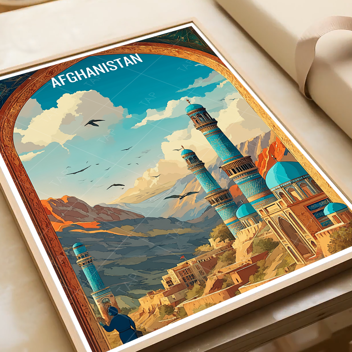 Afghan City Building and Culture - Afghanistan - Travel Wall Art Print - Art Print - Travel Art Poster