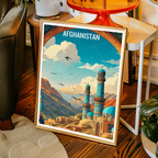 Afghan City Building and Culture - Afghanistan - Travel Wall Art Print - Art Print - Travel Art Poster