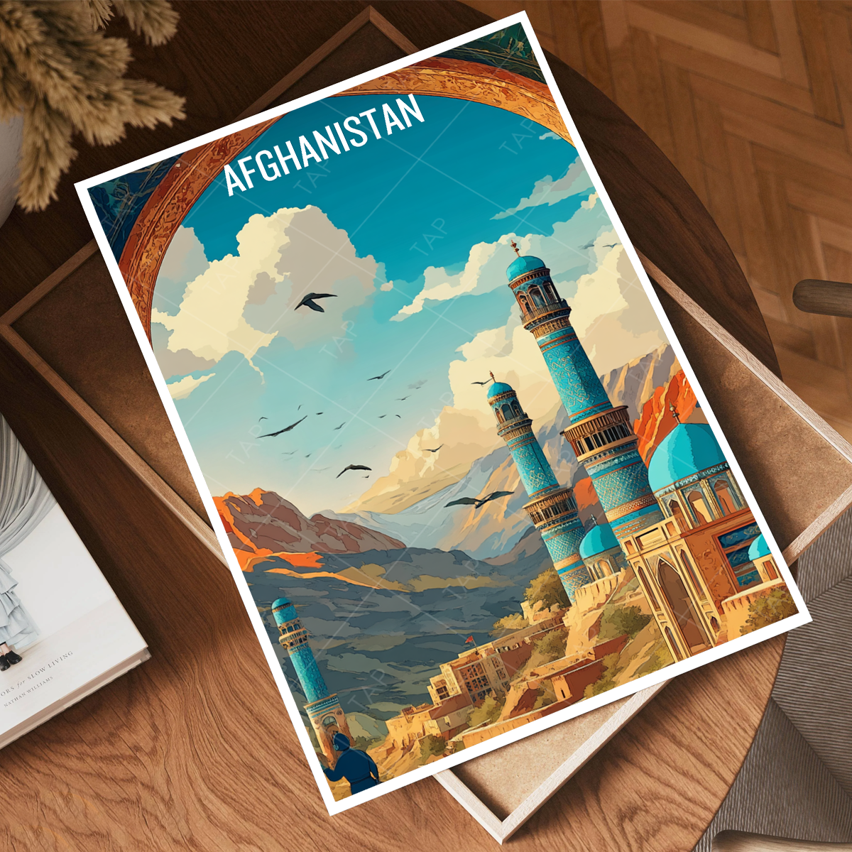Afghan City Building and Culture - Afghanistan - Travel Wall Art Print - Art Print - Travel Art Poster