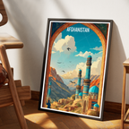 Afghan City Building and Culture - Afghanistan - Travel Wall Art Print - Art Print - Travel Art Poster