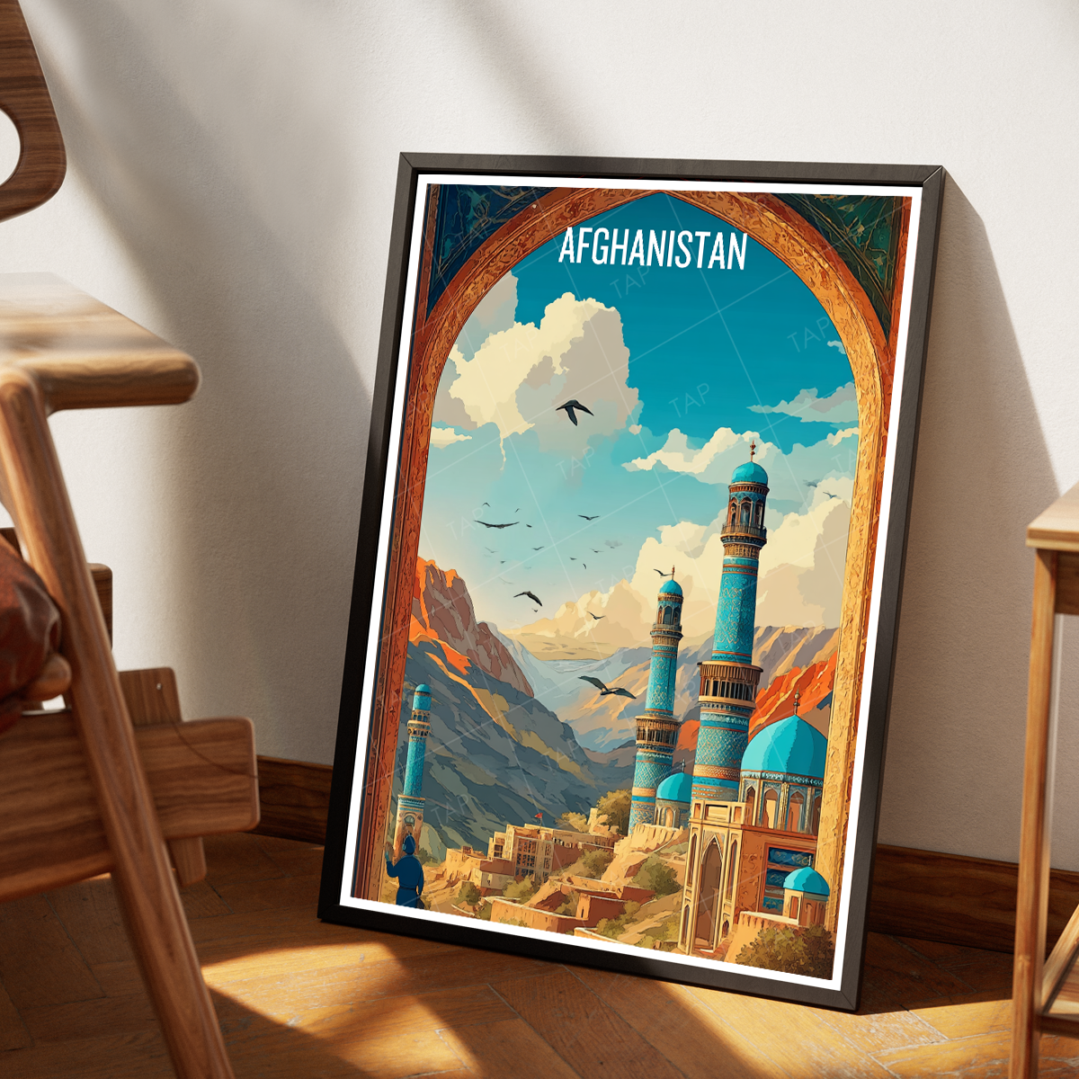 Afghan City Building and Culture - Afghanistan - Travel Wall Art Print - Art Print - Travel Art Poster