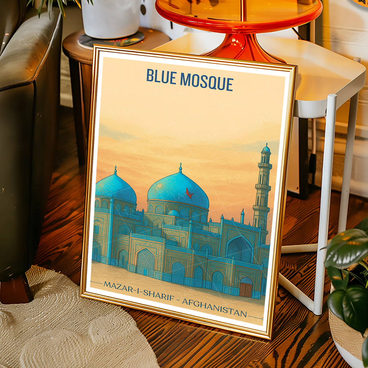 Blue Mosque - Mazar-e-Sharif - Afghanistan - Travel Wall Art Print - Art Print - Travel Art Poster