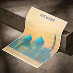 Blue Mosque - Mazar-e-Sharif - Afghanistan - Travel Wall Art Print - Art Print - Travel Art Poster