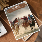 Buzkashi - Tradition Horse Race Lamb Snatching - Afghanistan - Travel Wall Art Print - Art Print - Travel Art Poster