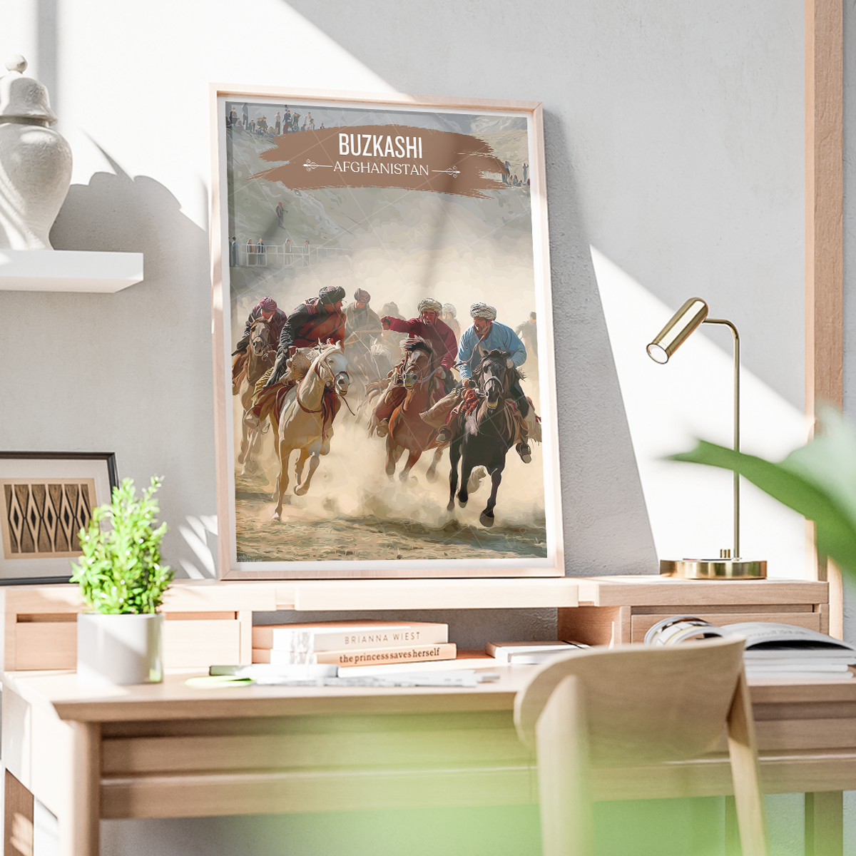 Buzkashi - Tradition Horse Race Lamb Snatching - Afghanistan - Travel Wall Art Print - Art Print - Travel Art Poster