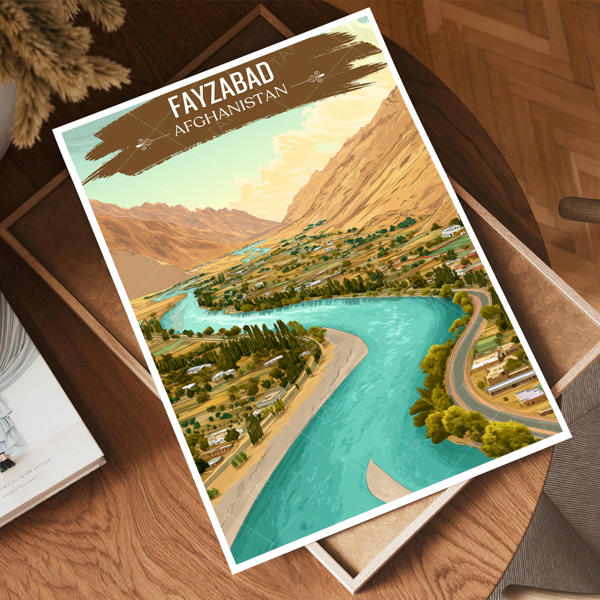 Fayzabad River - Afghanistan - Travel Wall Art Print - Art Print - Travel Art Poster