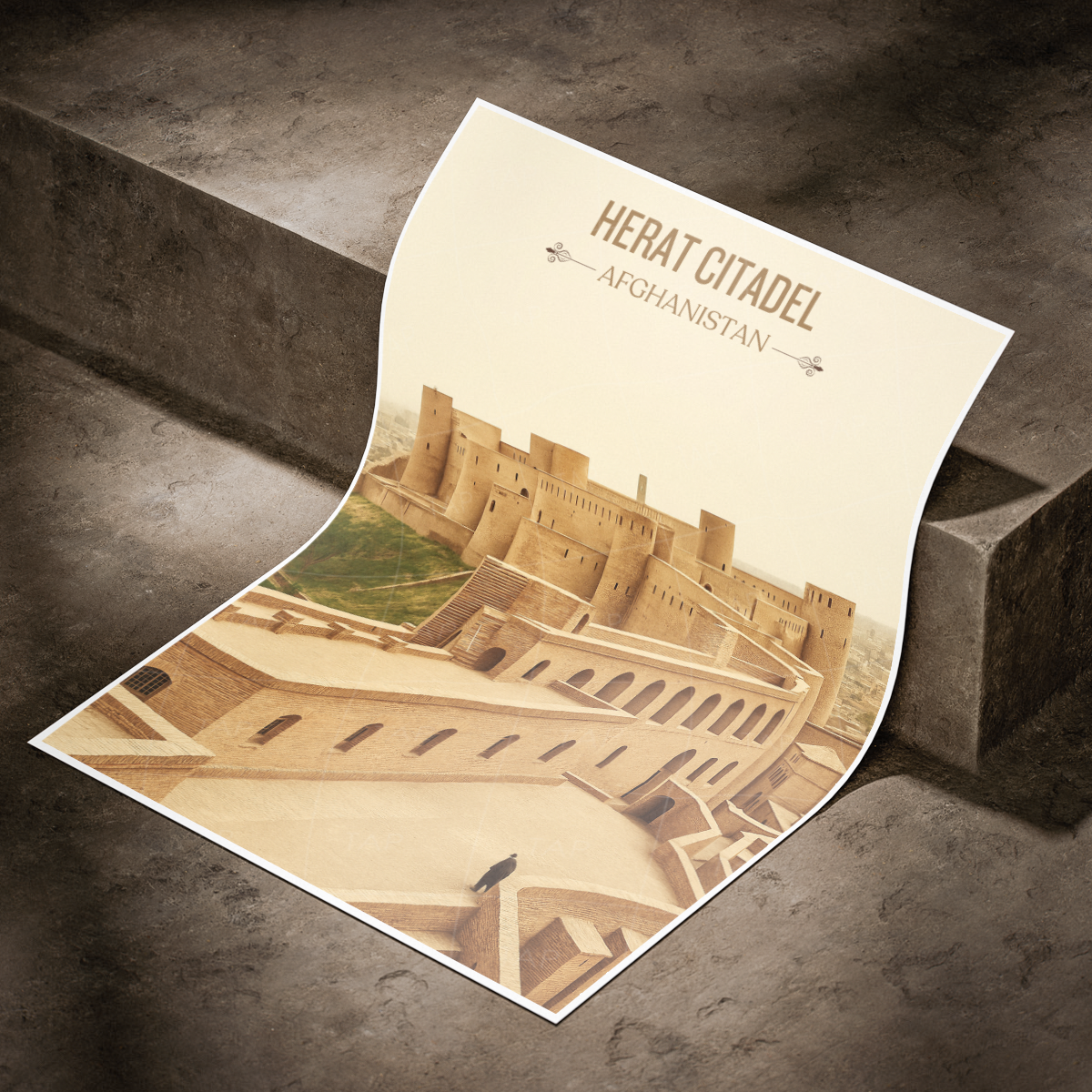 Herat Fort - Fort of Alexander - Afghanistan - Travel Wall Art Print - Art Print - Travel Art Poster