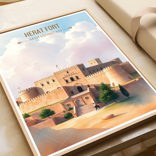 Herat Citadel - Citadel of Alexander - Afghanistan - Travel Wall Art Print - Art Print - Travel Art Poster