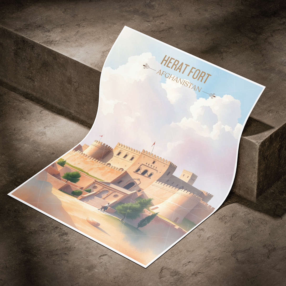 Herat Citadel - Citadel of Alexander - Afghanistan - Travel Wall Art Print - Art Print - Travel Art Poster