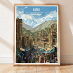 Kabul City - Main Bazar Market - Afghanistan - Travel Wall Art Print - Art Print - Travel Art Poster