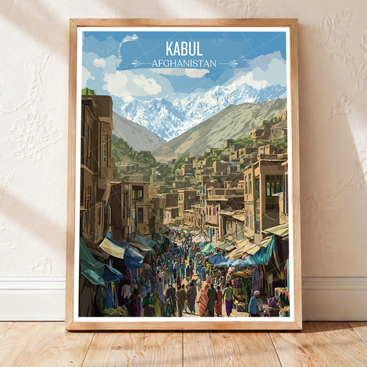 Kabul City - Main Bazar Market - Afghanistan - Travel Wall Art Print - Art Print - Travel Art Poster