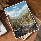 Kabul City - Main Bazar Market - Afghanistan - Travel Wall Art Print - Art Print - Travel Art Poster