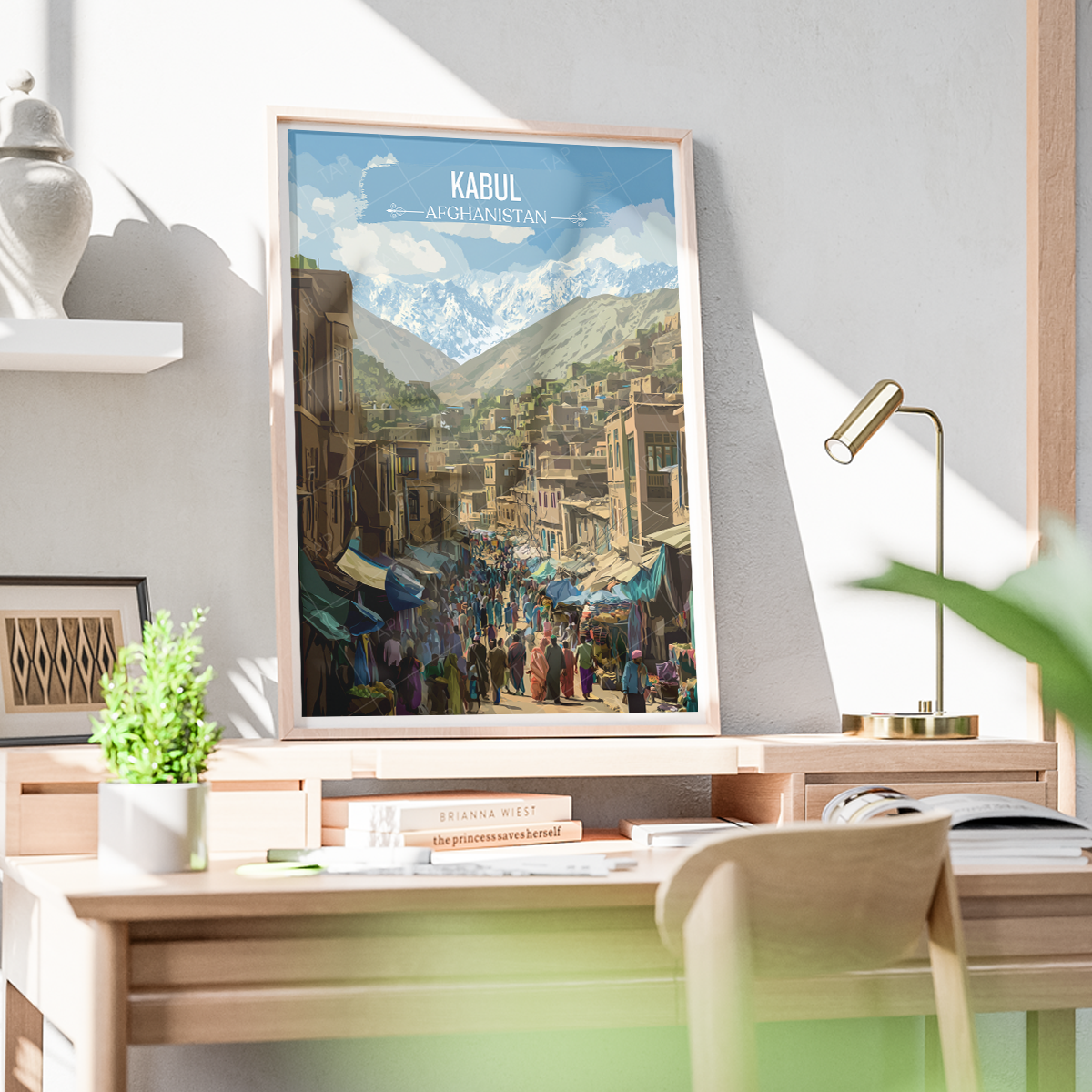 Kabul City - Main Bazar Market - Afghanistan - Travel Wall Art Print - Art Print - Travel Art Poster