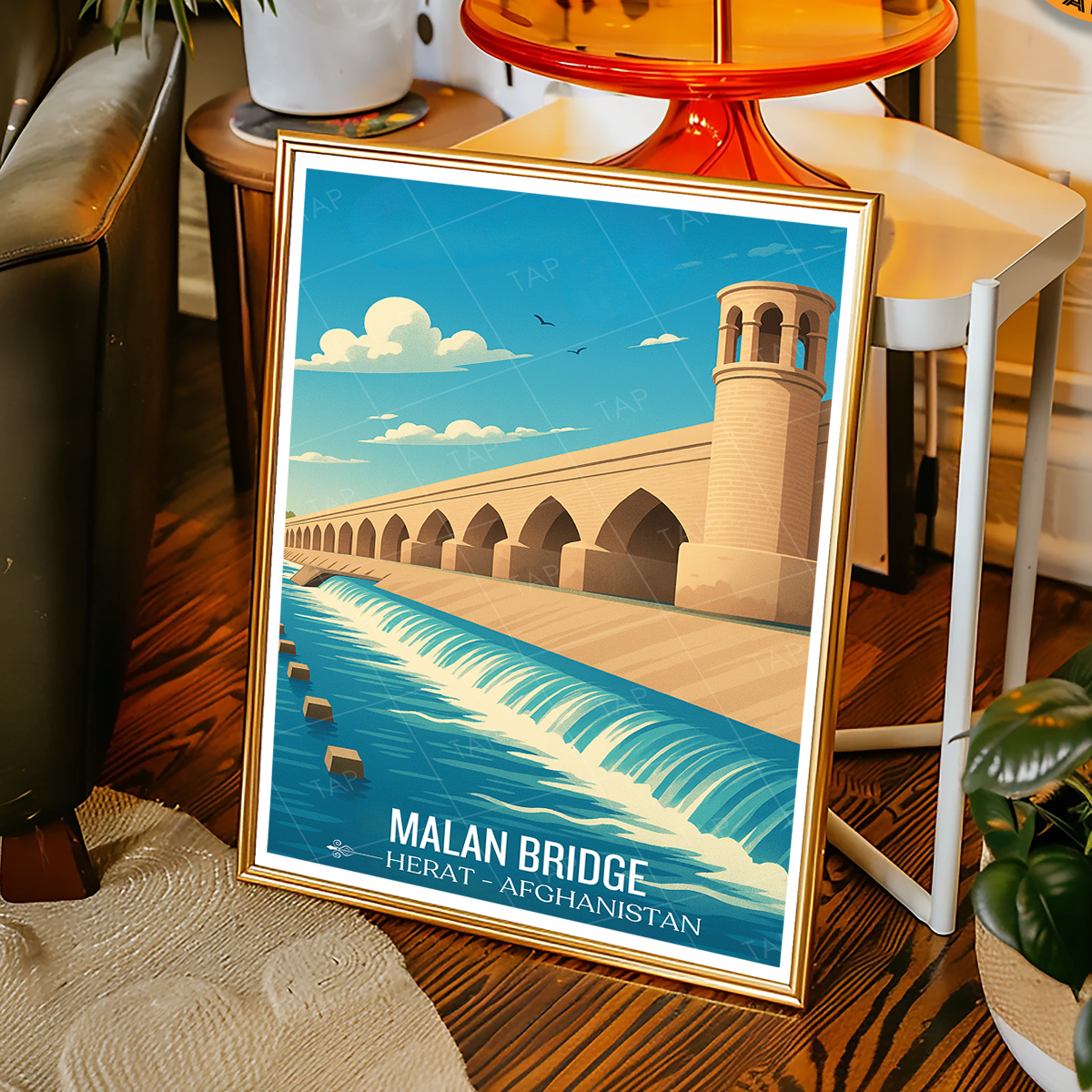 Malan Bridge - Hari River - Herat - Afghanistan - Travel Wall Art Print - Art Print - Travel Art Poster