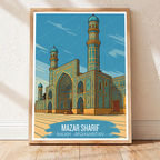 Mazar Sharif - Balkh - Afghanistan - Travel Wall Art Print - Art Print - Travel Art Poster