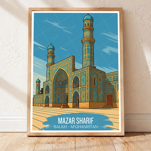 Mazar Sharif - Balkh - Afghanistan - Travel Wall Art Print - Art Print - Travel Art Poster