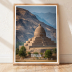 Topdara Stupa - Charikar - Afghanistan - Travel Wall Art Print - Art Print - Travel Art Poster