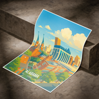 Alabama USA - Travel Wall Art Deco Poster Print