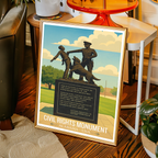 Civil Rights Monument - Alabama USA - Travel Wall Art Deco Poster Print