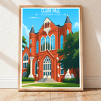 Clark Hall - Alabama USA - Travel Wall Art Deco Poster Print