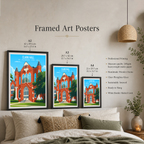 Clark Hall - Alabama USA - Travel Wall Art Deco Poster Print