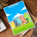 Dauphin Beach - Alabama USA - Travel Wall Art Deco Poster Print