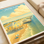 Dauphin Island - Alabama USA - Travel Wall Art Deco Poster Print