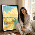 Dauphin Island - Alabama USA - Travel Wall Art Deco Poster Print