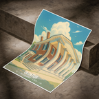 Decatur - Alabama USA - Travel Wall Art Deco Poster Print