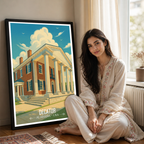 Decatur - Alabama USA - Travel Wall Art Deco Poster Print
