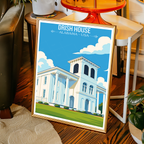 Drish House - Alabama USA - Travel Wall Art Deco Poster Print