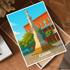 Eufaula - Alabama USA - Travel Wall Art Deco Poster Print