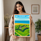 Fort Morgan- Alabama USA - Travel Wall Art Deco Poster Print
