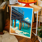 Gulf Shore - Alabama USA - Travel Wall Art Deco Poster Print