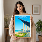 Gulf State Park - Alabama USA - Travel Wall Art Deco Poster Print