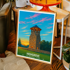 High Grove - Alabama USA - Travel Wall Art Deco Poster Print