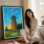 High Grove - Alabama USA - Travel Wall Art Deco Poster Print