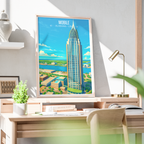 Mobile - Alabama USA - Travel Wall Art Deco Poster Print