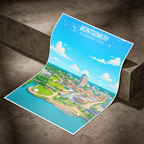 Montgomery - Alabama USA - Travel Wall Art Deco Poster Print