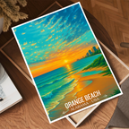 Orange Beach - Alabama USA - Travel Wall Art Deco Poster Print