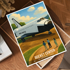 Rocket Center - Alabama USA - Travel Wall Art Deco Poster Print
