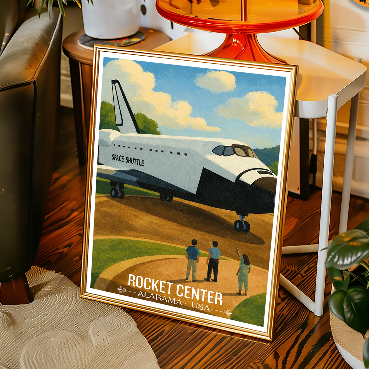 Rocket Center - Alabama USA - Travel Wall Art Deco Poster Print