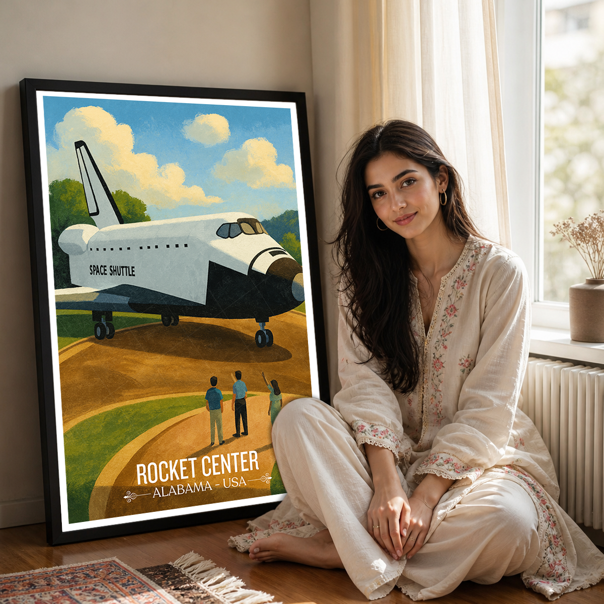 Rocket Center - Alabama USA - Travel Wall Art Deco Poster Print