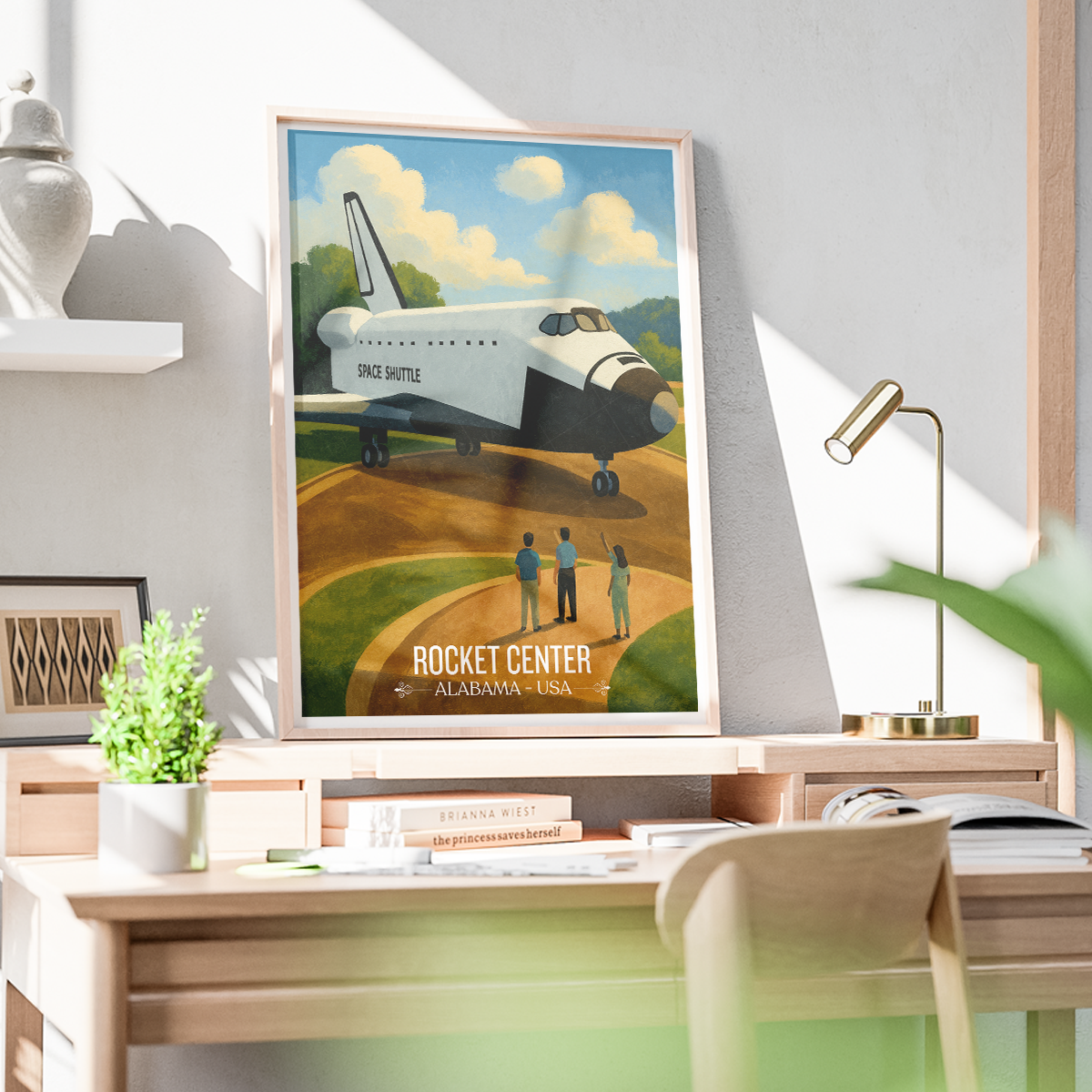 Rocket Center - Alabama USA - Travel Wall Art Deco Poster Print