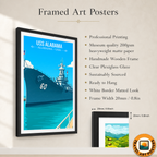 USS Alabama - Alabama USA - Travel Wall Art Deco Poster Print