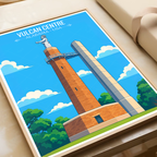 Vulcan Centre - Alabama USA - Travel Wall Art Deco Poster Print