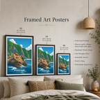 Afognak Island - Alaska - Travel Poster Print Modern Style Wall Art